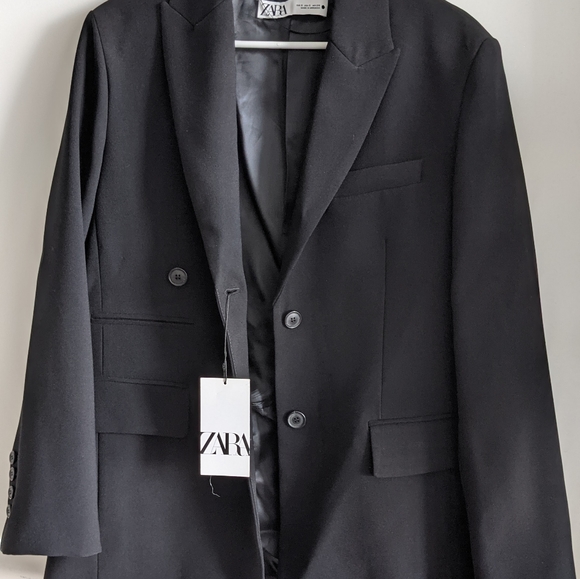 NWT Zara Oversized Saint Effect Black Blazer - Picture 3 of 8